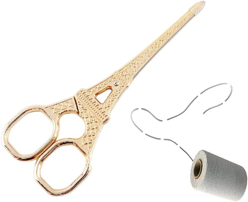 Honbay 5 Inch Gold Plated Stainless Steel Eiffel Tower Embroidery Scissors Sewing Scissors Craft Scissors for Art Work...