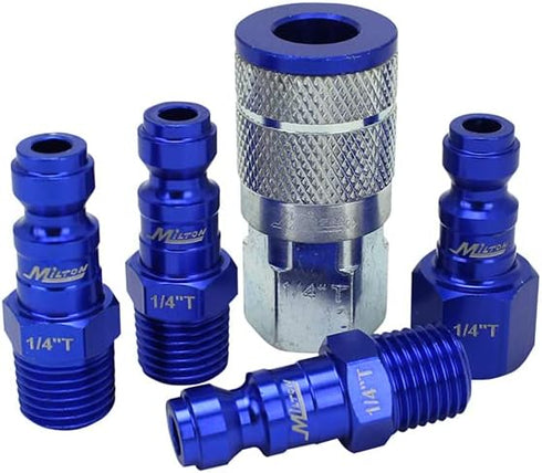 ColorFit Coupler & Plug Kit (5 Piece), T-Style 1/4" NPT Blue...
