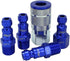 ColorFit Coupler & Plug Kit (5 Piece), T-Style 1/4" NPT Blue...