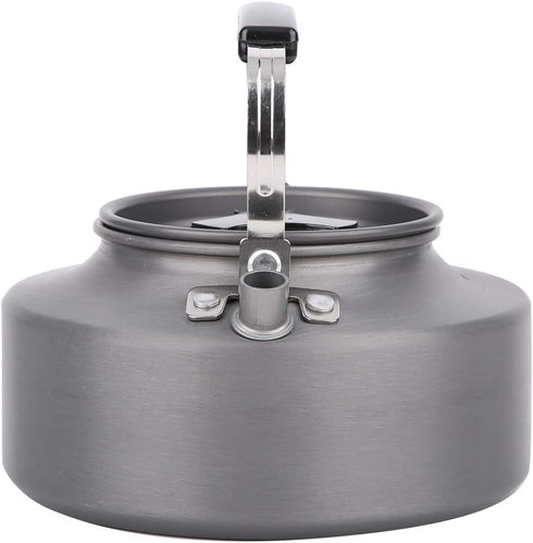 Camping Tea Kettle Teapot Outdoor Camping Kettle 1.1L,Portable Coffee Pot Teapot Picnic Set Wood Stove Steamer for Hiking (grey)...