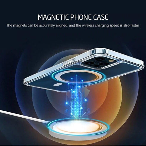 Magnetic Clear Case for iPhone 15 Pro Max (6.7") - MagSafe Wireless Charging Compatible, Full Proof Camera Protection, Shockproof Bumper, Anti-Scr...