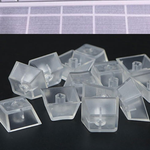 20 pcs Keycaps Replacement DIY Crystal Not Transparent Profile Blank Backlit Accessory Mechanical Professional Printed Cover Gaming Translucent No...