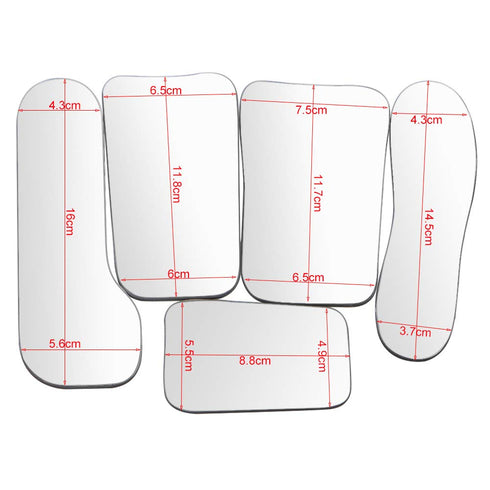 Angzhili 5Pcs/Set Intraoral Mirrors Dental Photography Mirrors Dental Reflector Mirror Glass Occlusal Mirror,Two-sided Orthodontic Mirror Dental T...