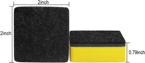 40 Pack Magnetic Whiteboard Dry Eraser Dry Erase Erasers Bulk Chalkboard Eraser Cleaner for Classroom, Office (2 x 2 inch, Yellow)...