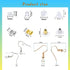 Olylkx 1100pcs Earring Backs, Earring Hooks, Earring Backings, Earring Back Pads Stopper for Making Findings Parts Jewelry DIY Supplies Kits...