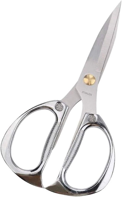 Multi-purpose Kitchen Shears Scissors, Heavy Duty Stainless Steel Scissors with Strong Straight Edge Snips (Silver)...