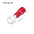 uxcell 100 Pcs Insulated Ring Wire Connector Electrical Crimp Terminal 22-16 AWG for Electrical Projects Red...