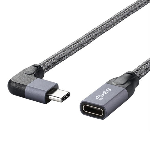 xiwai Left Right Angled USB-C USB 3.1 Type C Male to Female Extension Data Cable with Sleeve for Laptop...