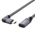 xiwai Left Right Angled USB-C USB 3.1 Type C Male to Female Extension Data Cable with Sleeve for Laptop...