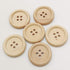Chenkou Craft 40pcs 25mm 1" Round Natural Wood Buttons 4 Holes Craft Sewing Button (25mm)...