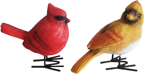 Polyresin Cardinal Christmas Bird for Patio Garden Ornament Decoration Outdoor Decoration Small Status Couple Bird...
