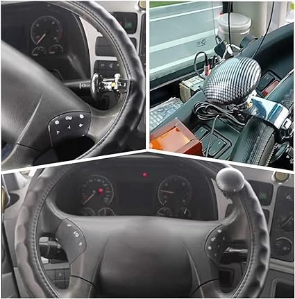 Easy Install Car Steering Wheel Spinner Knob Secure Grip & Smooth Turn Power Handle Ball for All Vehicles & Comfort for Safe Driving...