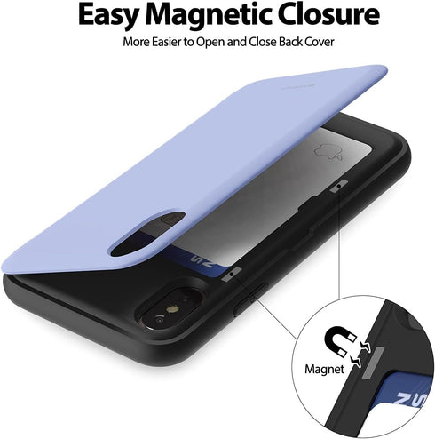 GOOSPERY Magnetic Secure Bumper Compatible with iPhone Xs/X, Card Holder Wallet Case, Easy Magnet Auto Closure Dual Layer Protection Sleek iPhone ...