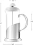 OVENTE French Press Coffee Maker 12 Ounce, 4 Level Stainless Steel Filter System & Heat Resistant Borosilicate Glass, Scoop included, Silver FSL12...