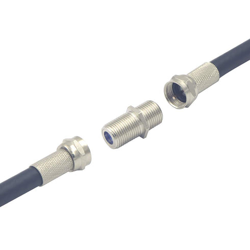 VCE 3GHz Coaxial Cable Connector, RG6 Coax Cable Extender F-Type Nickel Plated Adapter Female to Female for TV Cables, 2 Pack...