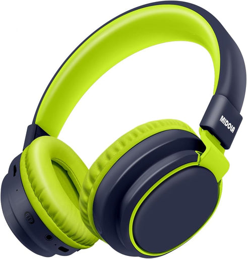 Kids Headphones Bluetooth 5.3 Wireless 60H Play Time Volume Limited 85/110dB Over Ear Foldable Protection Headset/Wired Aux Built-in Mic for Boy G...