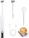 Electric Milk Frother for Matcha, Hot Chocolate, Coffee Creamer,Handheld Design, 304 Stainless, 2 Heads Type-C Rechargeable Foam Blender with 3 Sp...