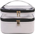 FITINI Makeup Bags Double Layer Travel Storage Cosmetic Cases Make up Organizer Toiletry Bags Water-resistant for Women Makeup Brush Bag,Gray...