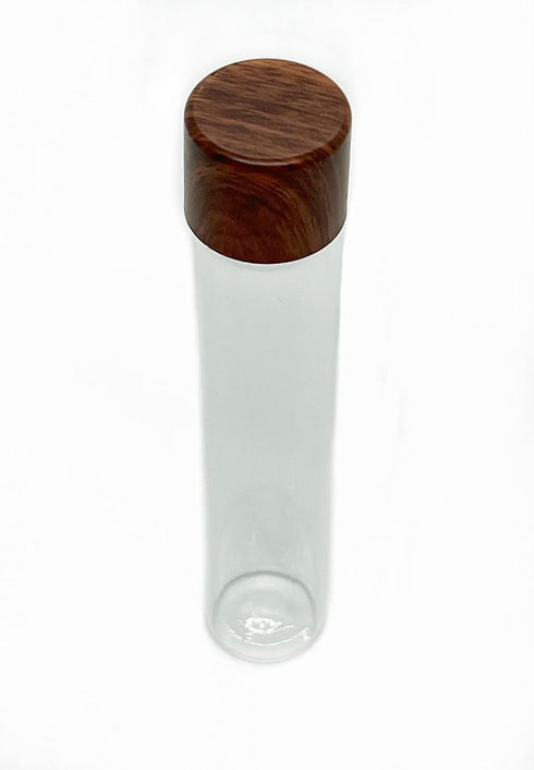 Glass Preroll Vials with Child Resistant Cap - 120mm Glass Tube (6, Mahogony)...