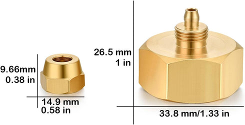 Garden Hose Drip irrigation Adapter,Brass 3/4"GHT Female Thread to 1/4 Water Hose drip irrigation fittings hose fittings (1 Set)...