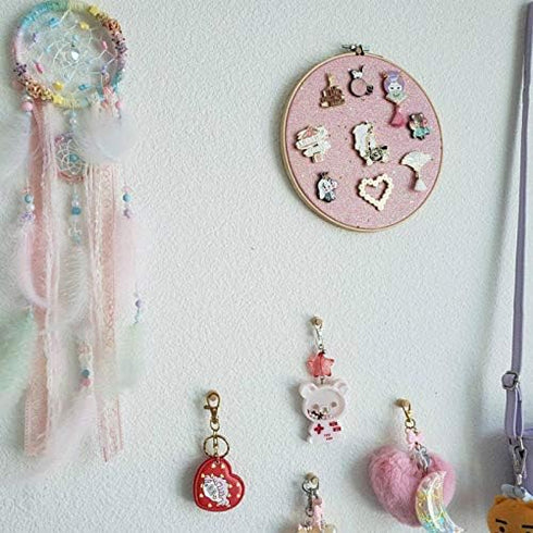 Wall Hanging Brooch Jewelry Storage Display Stand Enamel Pin Display Holder Earrings Necklace Glitter Pin Display Board with stars, Pin Collection...
