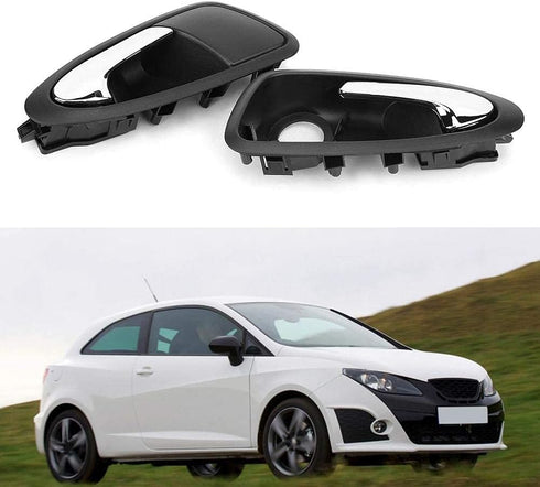 KIMISS 2Pcs Car Inner Door Handle, Car Door Internal Handle Original Specification Fit for Seat 6J1837114A 6J1837113A (Black)...