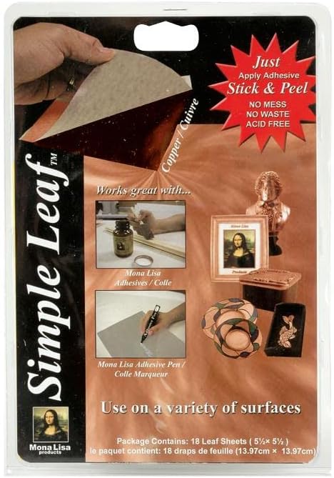 Speedball 10032 Mona Lisa Copper Simple Leaf For Metal Leafing Projects, 5-1/2 x 5-1/2 Inches - 18 Pack...