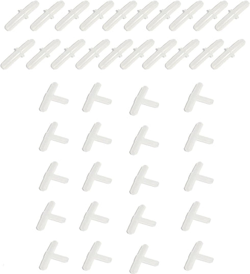 AQUANEAT Aquarium Airline Tubing Connector, Fish Tank Air Pump Connector, Plastic, 40Pcs (2 kinds)...