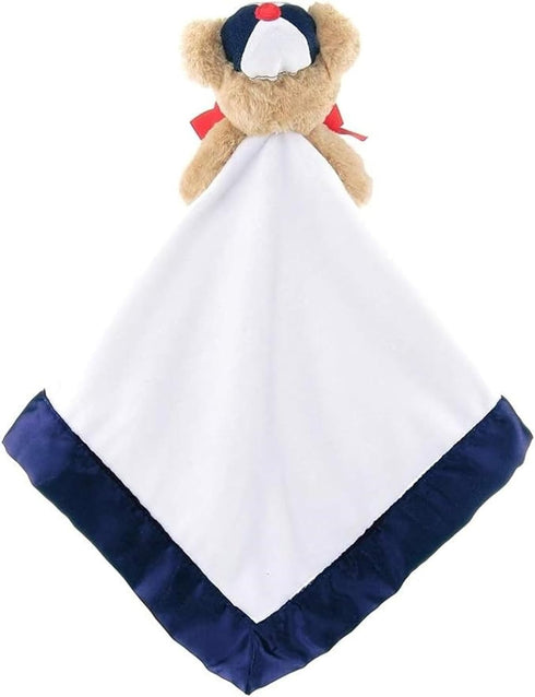 Bearington Collection Lil’ Slugger Snuggler Plush Baseball Lovey for Baby - 15 in Plush & Satin Security Blanket - Soft Teddy Bear Infant & Toddle...