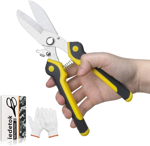 Scissors Heavy duty 9-inch, Shears Multipurpose, Easy Cutting Iron Sheet, Carpet, Leathers, Tin, Wires...