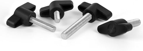 M6 x 15mm Z Type Handle Thumb Screws Plastic Head Mechanical Handle Bolts T-Shaped Wing Adjustable Knobs Carbon Steel, 5 PCS...