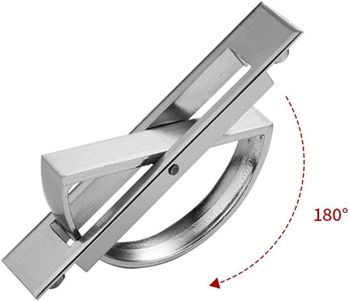 2 Pcs Invisible Cabinet Pull Handle Rotating Hidden Drawer Handle Hardware for Tatami, Door, Dresser, Cupboard, Wardrobe...