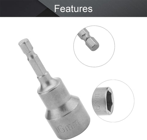 Utoolmart 1/4" 16mm Quick Change Bit Holder Magnetic Hex Shank Drill Bit, Extension for Driver Drill Bit Socket Driver Adapter...