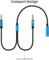 Headphone Y Cable Splitter Adapter for Computer 3.5mm Female to 2 Dual 3.5mm Male Gold-Plated Corrosion-Resistant Audio Mic Y Cable for Headset Co...