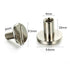 Teng Lang 50Sets Metal Chicago Screws Binding Leather Screw Nail Rivet Button Solid Belt Tack (Silvery, 3/8 Inch)...
