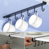 2 Pack Storage Mug Hooks Rack Under Cabinet Each with Fixed Sticker, 6 Hooks Cup Holder Hanger, Ties Belts Scarf Hanging Hook Rack, Mug Hook Hange...
