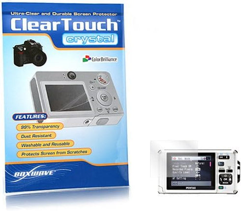 BoxWave Screen Protector Compatible with Canon PowerShot S90 - ClearTouch Crystal, HD Crystal Film Skin to Shield Against Scratches...