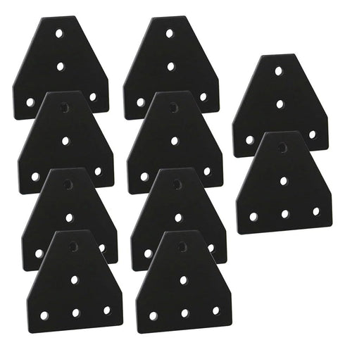 10pcs 2020 Extrusion T Plate Joining Corner Bracket Connector T Slot Hardware 8020 V Slot Aluminum Extrusion Accessories with T Nuts and Screws fo...