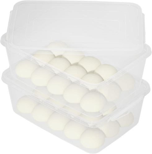 Vababa 2-Pack 16 L Pizza Dough Proofing Box with Lid, Clear Food Pizza Storage Container...