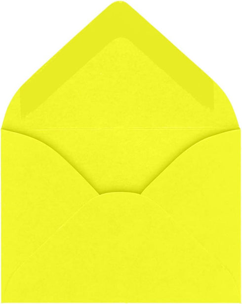 LUXPaper #17 Mini Envelopes | 2 11/16" x 3 11/16" | Citrus Yellow | 80lb. Text | 50 Qty...