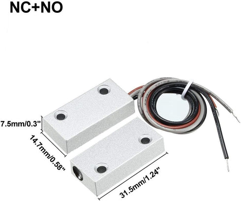 uxcell Rolling Door Contact Magnetic Reed Switch Alarm with 3 Wires for N.O./N.C. Applications MC-51...