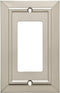 Franklin Brass Classic Architecture (1-Pack) Decorative Light Switch Cover Brushed Nickel 1-Gang Decorator/Rocker Wall Plate Single Switch Plate C...