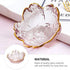 WILL Small Glass Dish Nordic Style Gold Inlay Glass Sauce Bowl Mini Japanese Cherry Blossoms Seasoning Plate For Ice Cream Fruit Sala...