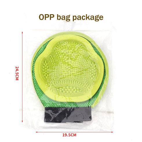 Pet Bath Dual Use Brush Double Side Hair Removing Rubber Pet Grooming Brush Pet Grooming Gloves Silicone Massage Hair Remover Cleaning Brush Glove...