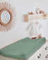 Babebay Changing Pad Cover, Ultra Soft Jersey Knit Cotton Diaper Change Table Pad Covers for Baby Girls and Boys, 2 Pack (Sage Green)...