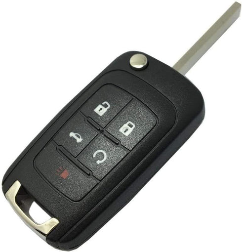 5 Buttons Replacement Key Fob Cover fit for Chevy Malibu Camaro Cruze Equinox Impala Sonic for GMC Terrain for Buick Lacrosse Regal Verano Encore ...