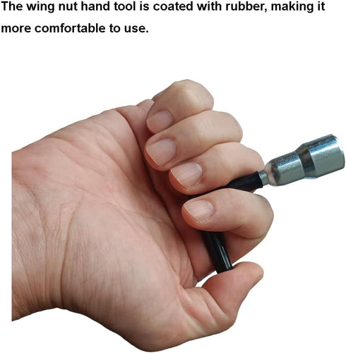 Wing Nut Hand Tool, T Handle Wing Nut Tightening Hand Tool, Wing Nut Driver for Eye Screws, C Hook Bolt, Q-Hanger,Screw Hooks and Wing Nuts...