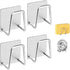 LEFTSTARER 4 Pack Sink Sponge Holder for Kitchen Sink Premium SUS304 Stainless Steel Rustproof Waterproof Quick Drying Small Strong Adhesive Spong...