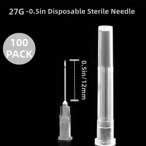 27 Gauge 1/2 Inch Dispensing Accessories, Industrial Science Lab Supplies(Individually Packaged, 100Pack/Box)...