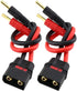 SoloGood 2pcs QS8 Charge Lead QS8 to 4mm Bullet Banana Connector Plug Charger Cable Lead 10AWG Silicone Wire Cable for FPV RC Power Supply......